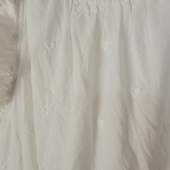 The Kooples white heart embroidered ruffled sleeve tiered dress Size 2 - Picture 8 of 12